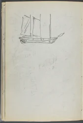 Schetsboek, De Dells, nr. 127, pagina 106: Zeilboot