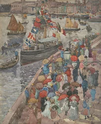 De kade, Venetië (recto); Venetia Marina (verso)