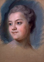 Portret van Mademoiselle de Chastagner de Lagrange, door Maurice-Quentin de la Tour (1704-1788)