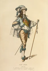 Kostuum voor de rol van Don Juan, c.1868 (gravure)
