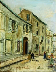Rue Corot in Montmartre, ca. 1930 (olieverf op paneel)