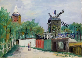 The Moulin de la Galette, Montmartre, ca. 1951 (olieverf op doek)