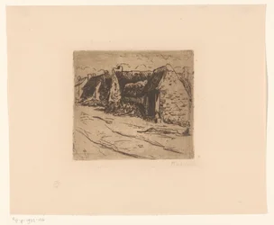 Huizen langs een weg