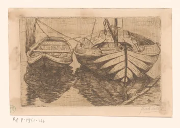 Roeiboot en zeilboot