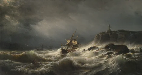 Schipbreuk op het Eiland Jersey, 1862