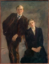 Dubbelportret Max Beckmann en Minna Beckmann-Tube