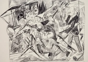 Martelaarschap, door Max Beckmann (1884-1950), gravure. Duitsland, 20e eeuw.
