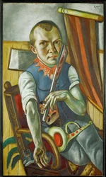 Zelfportret als clown (schilderij op doek)