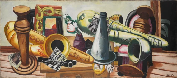 Stilleven met saxofoons