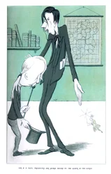 De heer W. B. Yeats stelt de heer George Moore voor aan de Koningin der Feeën, 1904