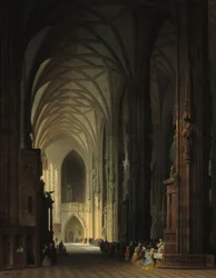 Het interieur van de Stephanskerk in Wenen