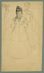 Scène in een garderobe