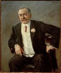 Portret van de industrieel Geheimrat Friedrich Carl Duisberg, zittend