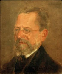 Portret van de taalleraar Henry
