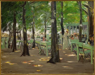 " De Oude Vinck ", tuinrestaurant aan de rand van Leiden (schilderij op doek)