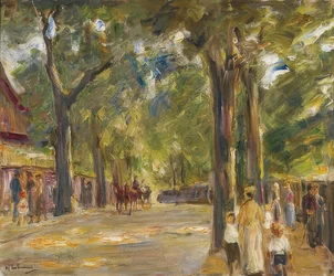 De grote Seestraße in Wannsee met wandelaars