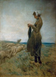 Hollands herderinnetje (breiende schaapherderin)