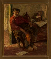 Man in een interieur