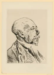 Portret van professor Adolph Goldschmidt