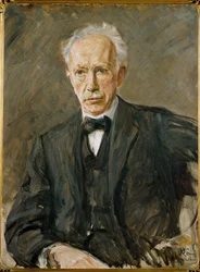 Portret van componist Richard Strauss (schilderij op doek)