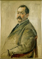 Portret van schilder Lovis Corinth (schilderij op doek)