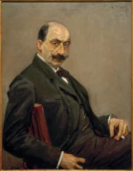 Zelfportret naar rechts met de sigaret in de linkerhand