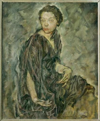 Actrice Tilla Durieux (schilderij op doek)