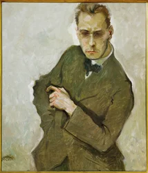 Componist Anton von Webern (schilderij op doek)