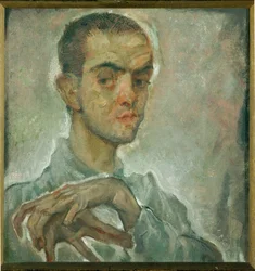 Schilder Egon Schiele (schilderij op doek)