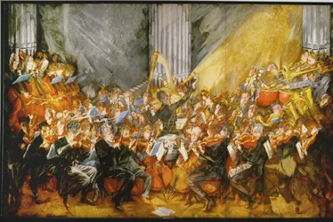 Het orkest (schilderij op doek)
