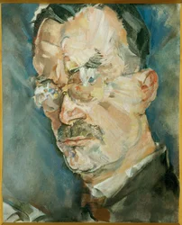 Schrijver Thomas Mann (schilderij op doek)