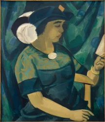 Portret van de vrouw van de kunstenaar (Lotte Pechstein)
