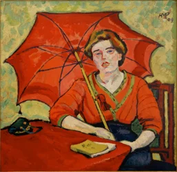 Portret in rood (actrice)