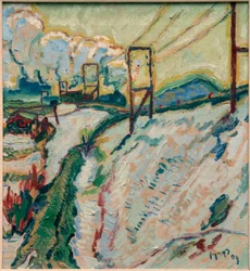 Maartse sneeuw: de spoordijk