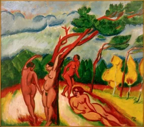 Vier akten in landschap
