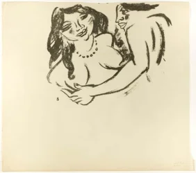 Vrouw en meisje, pagina 7 (recto); Twee vrouwen, pagina 8 (verso), uit The Samland Ode