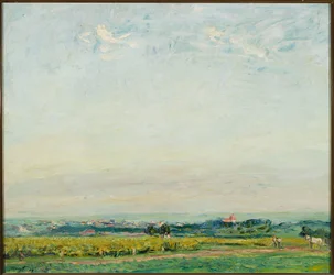 Landschap met uitzicht op Landau in de Palts