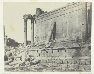 Baalbeck Heliopolis, Tempel van Jupiter, Oostelijke gevel, Syrië, 1849-51, gedrukt 1852