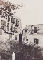 Caïro, huis en tuin in de Franse wijk, met Gustave Flaubert, 1850