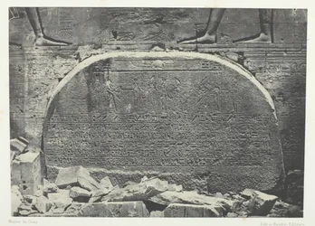 Grote Tempel van Isis in Philae, Proscynéma Acte van Aanbidding, Nubië, 1849-51, gedrukt 1852