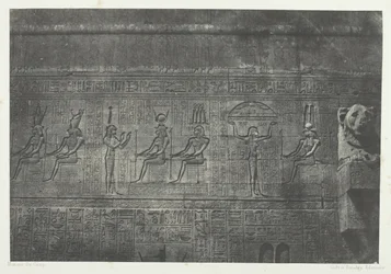 Grand Temple de Dendérah Teutyres, Sculptures de la Façade Postérieure, Opper-Egypte, 1849-51
