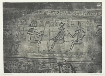 Grand Temple de Dendérah Teutyres, Sculptures de la Façade Postérieure, Opper-Egypte, 1849-1851