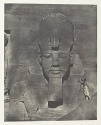 Ibsamboul, Colosse Médial (Enfoui) du Spéos de Phrè Nubie, Palestine et Syrie, plaat 106 uit het album "Egypte, Nubie, Palestine et Syrie" (1852)
