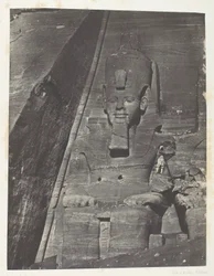 Ibsamboul, Colosse Oriental Du Grand Spéos De Phrè; Nubie, plaat 103 uit het album "Egypte, Nubie, Palestina et Syrie" (1852)