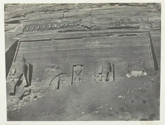 Ibsamboul, algemeen uitzicht op de grote tempel van Phrè, Nubië, 1849-1851, gedrukt 1852