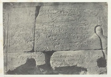 Inscriptie Demotisch, Grote Tempel van Isis in Philae, Nubië, 1849-51, gedrukt 1852