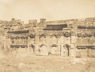 Interieur van de omheining van de Tempel van Baalbek Heliopolis