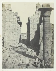 Paleis van Karnak, Hof van de Bubastieten en Hoofdingang van de Hypostyle Zaal, Thebe, 1849-51