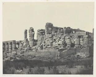 Paleis van Karnak, hypostyle zaal, genomen vanuit de noordoostelijke hoek; Thebe, plaat 34 uit het album „Egypte, Nubië, Palestina en Syrië“ (1852)