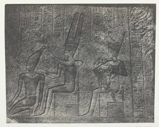 Paleis van Karnak, Externe sculpturen van het granieten heiligdom, Thebe, 1849-51, gedrukt 1852